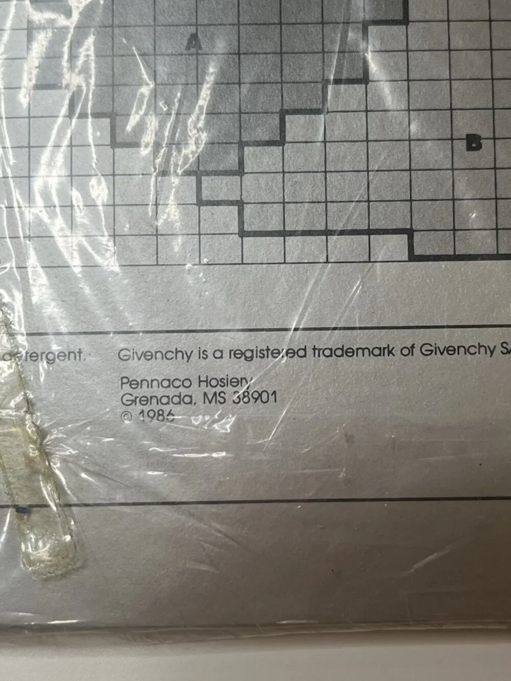 Vtg 1986 Givenchy Fashion Fleurette Seam Pantyhose Ivory Size A NOS Floral